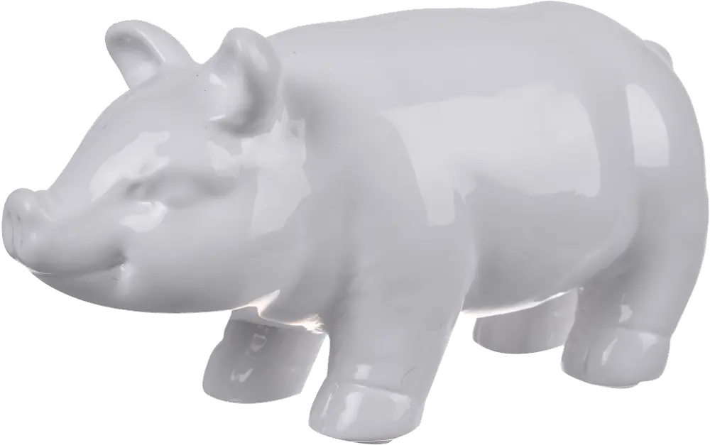 Small White Pig Statue-1