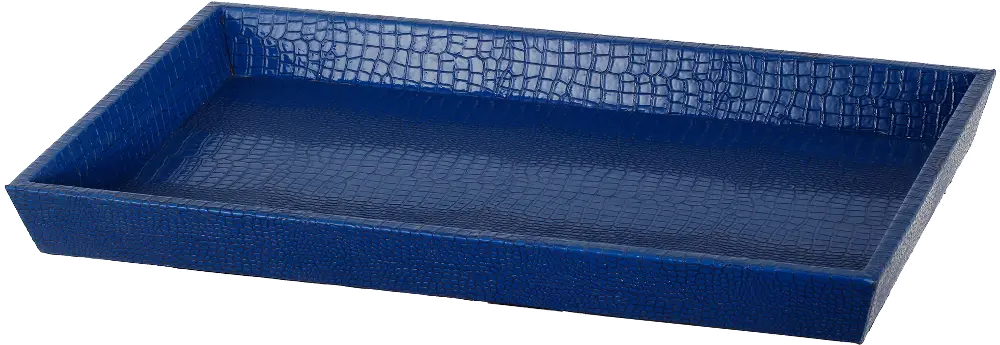 Blue Urban Chic Faux Leather Tray-1