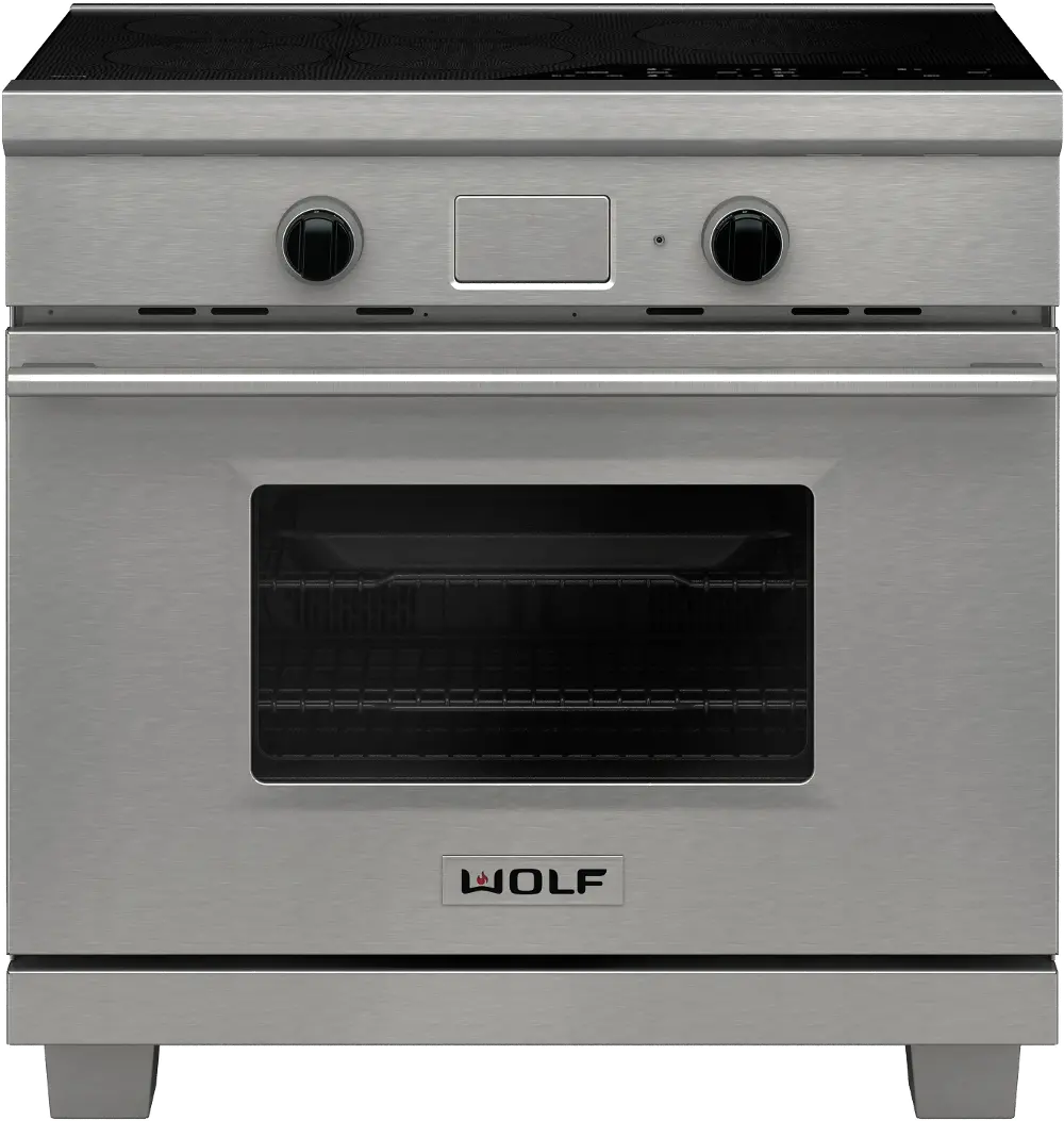 IR365TE/S/TH Wolf 36 Inch Transitional Induction Range - Stainless Steel-1