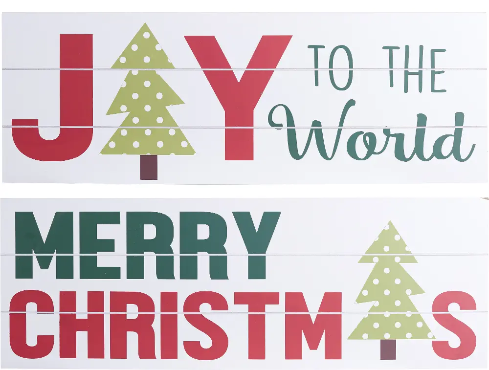 Assorted Wooden Christmas Wall Sign-1