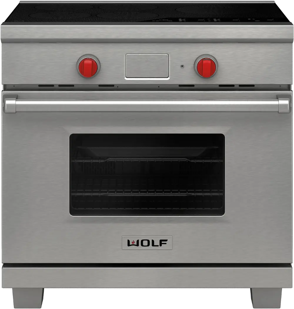 IR365PE/S/PH Wolf 36 Inch Professional Induction Range - Stainless Steel-1