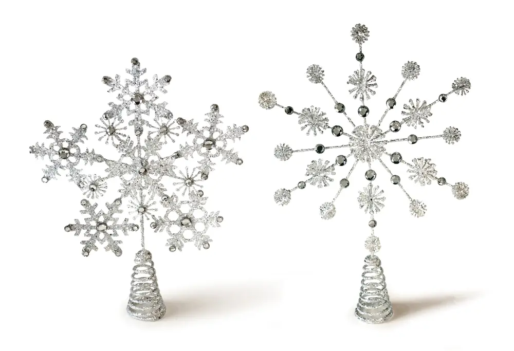 Assorted Jeweled Snowflake Tree Topper-1
