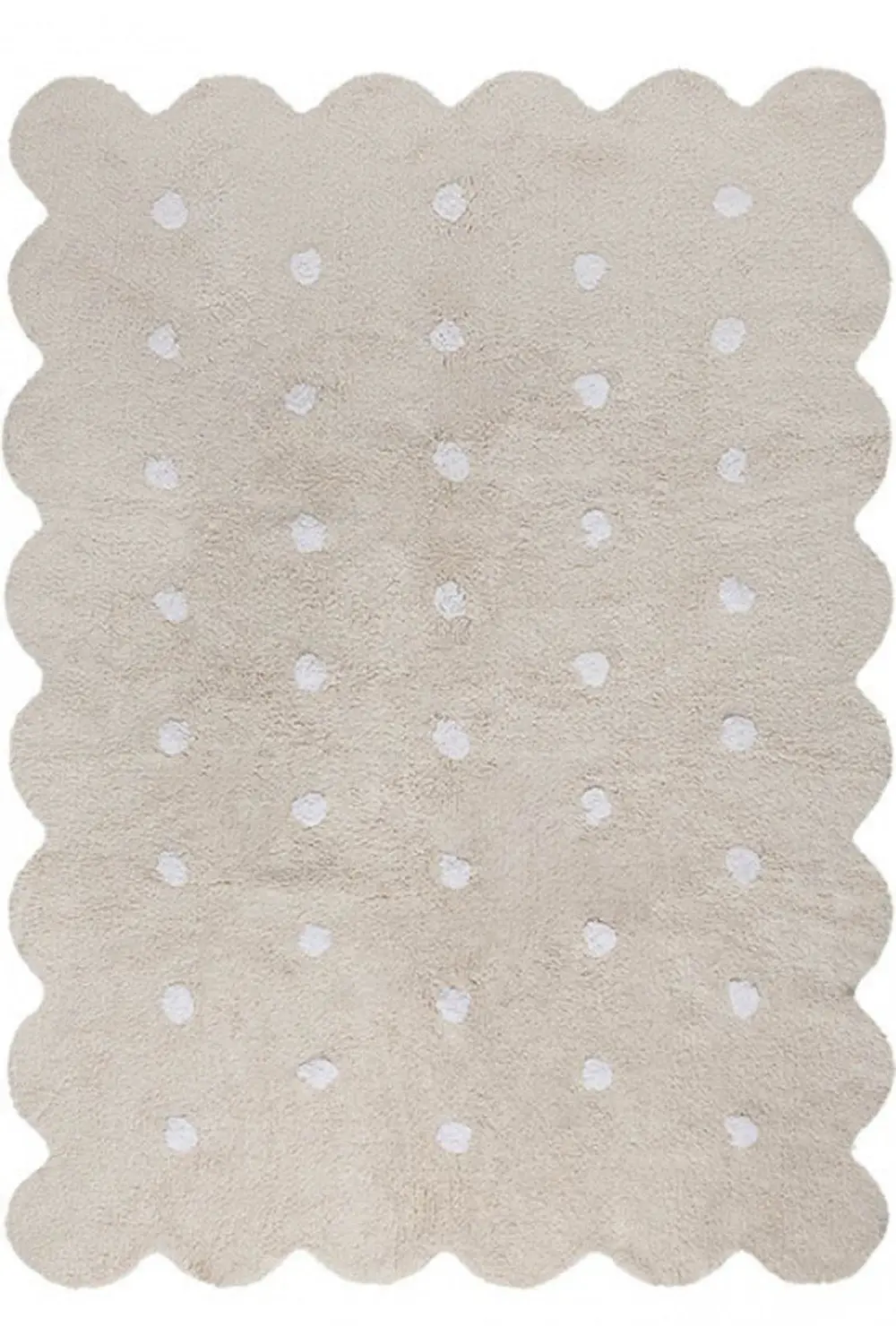 C-77778 4 x 5 Small Biscuit Beige Washable Rug-1
