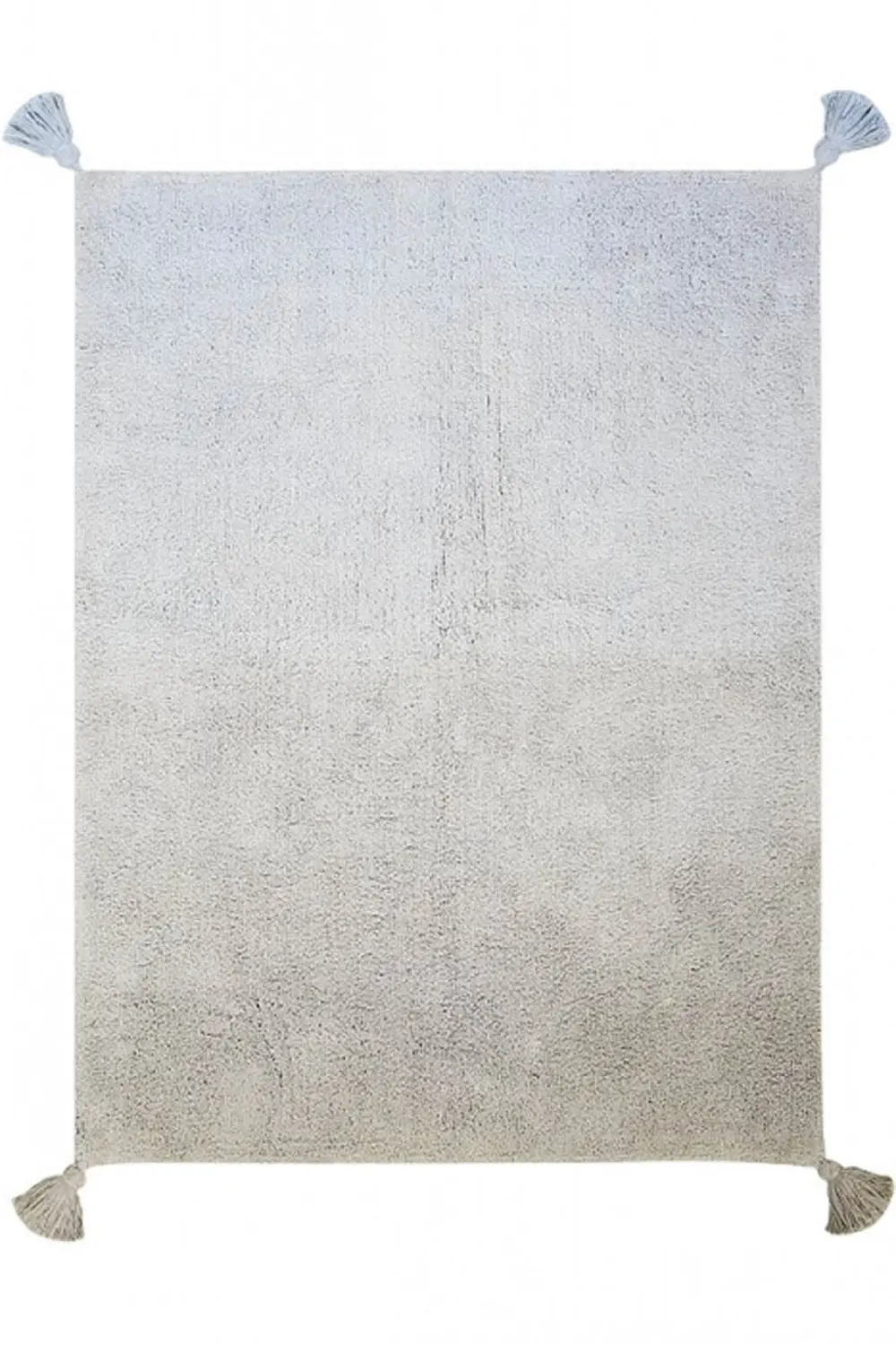C-DE-BL 4 x 5 Small Ombre Gray and Baby Blue Washable Rug-1