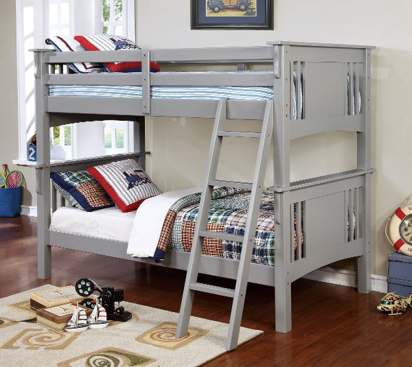 Bunk Beds Kids Furniture Rc Willey Classic Gray Twin Over Bunk Bed Spring Creek