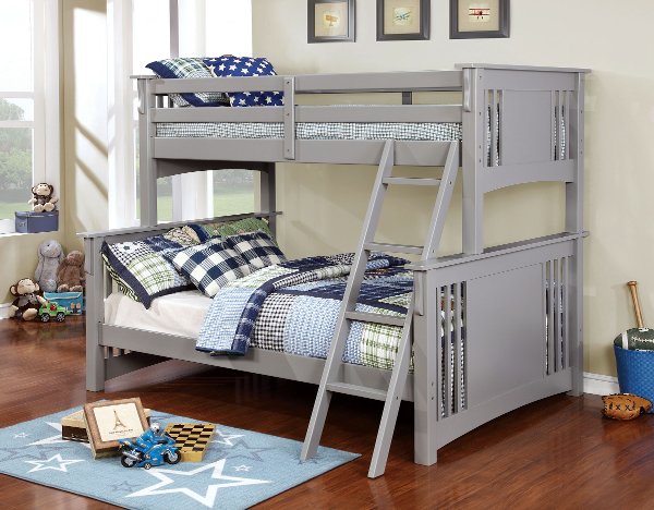 Bunk Beds Kids Furniture Rc Willey Classic Gray Twin Over Full Bunk Bed Spring Creek