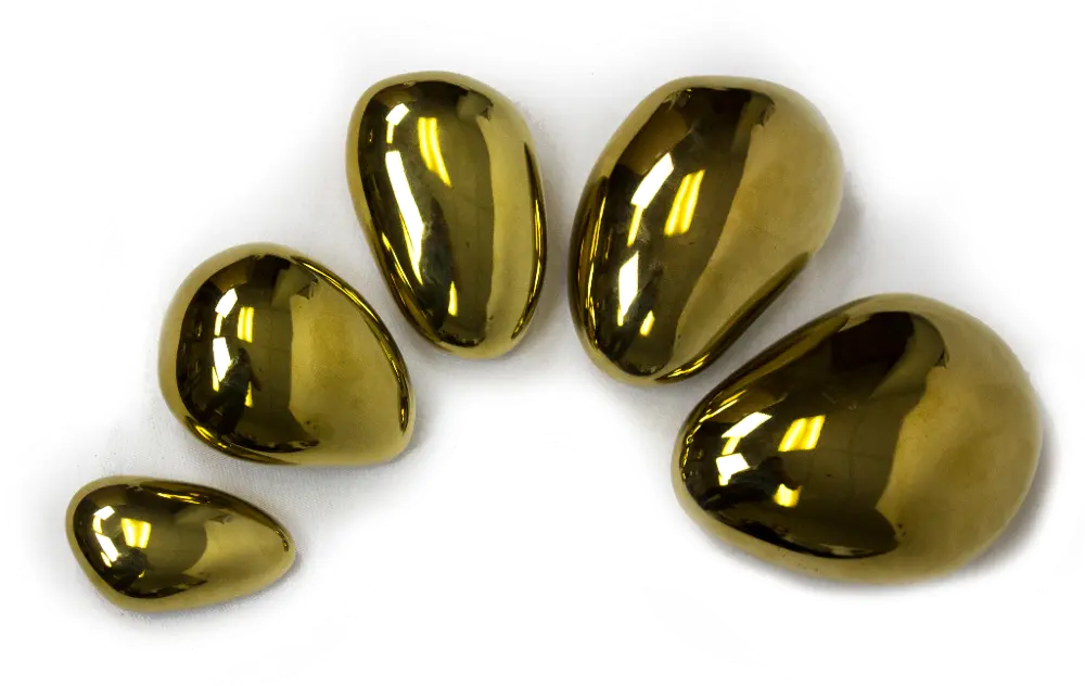 Set of 5 Gold Ceramic Stones-1