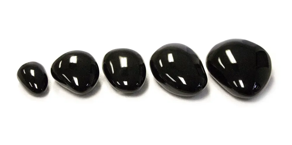 Set of 5 Black Ceramic Stones-1