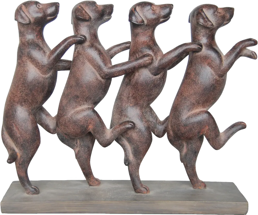 Rust Dancing Dogs Sculpture-1