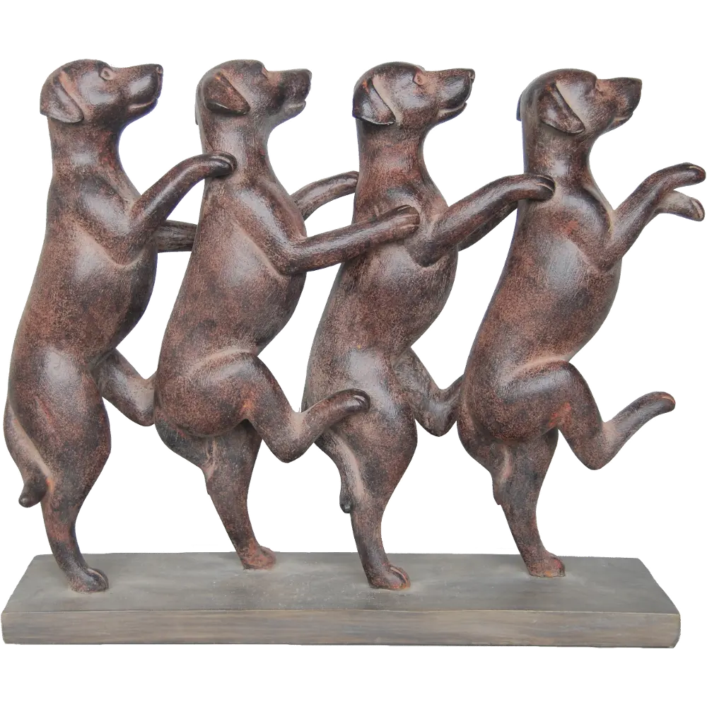 Rust Dancing Dogs Sculpture-1