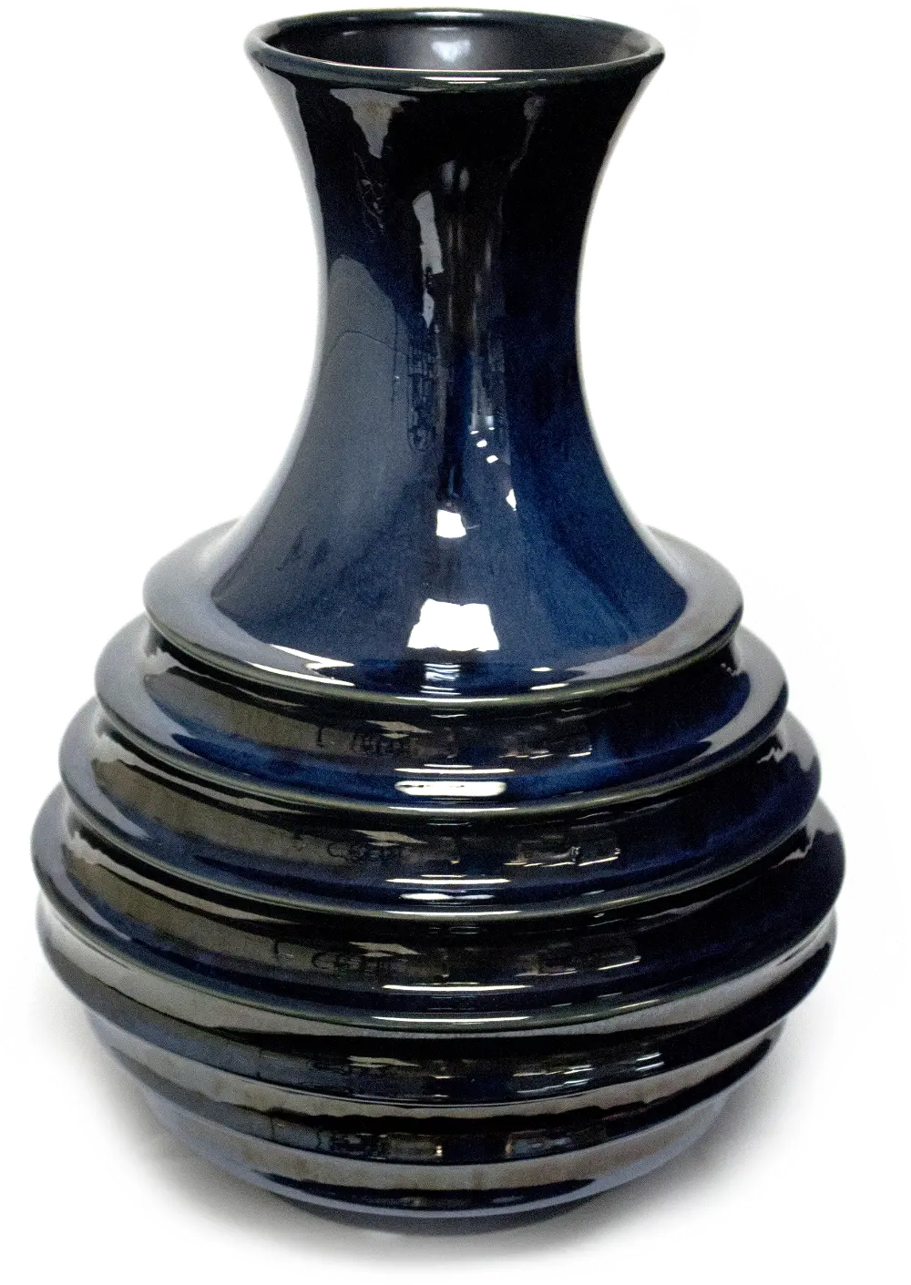 13 Inch Blue Bottle Vase-1