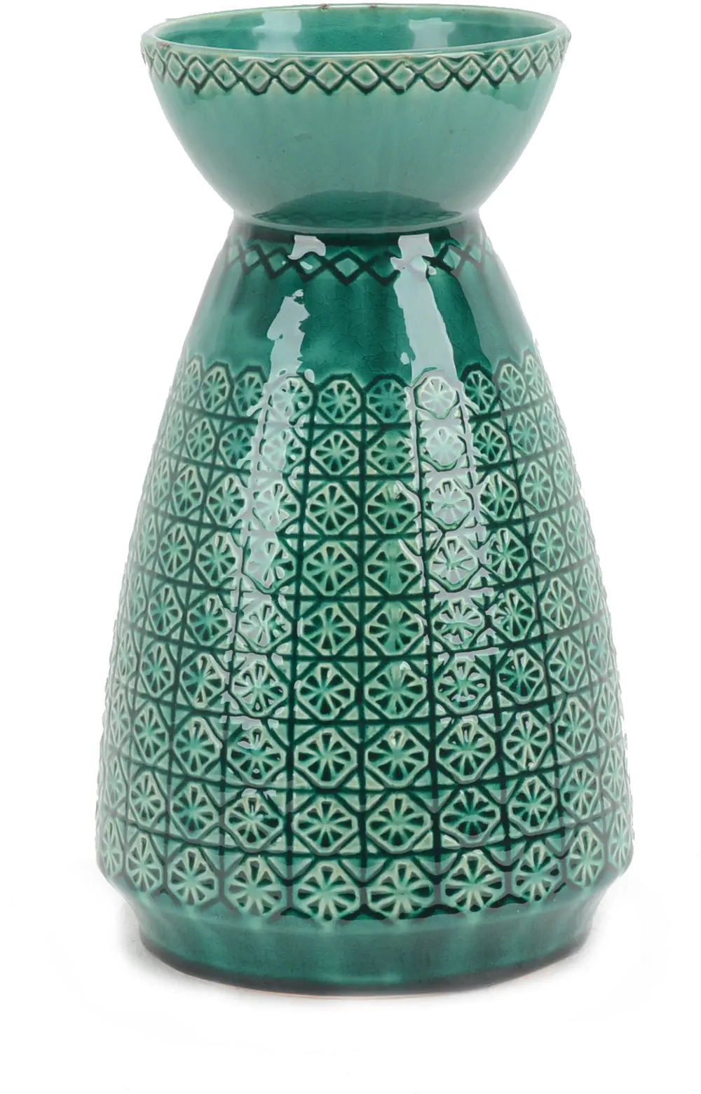 12 Inch Green Ceramic Vase-1