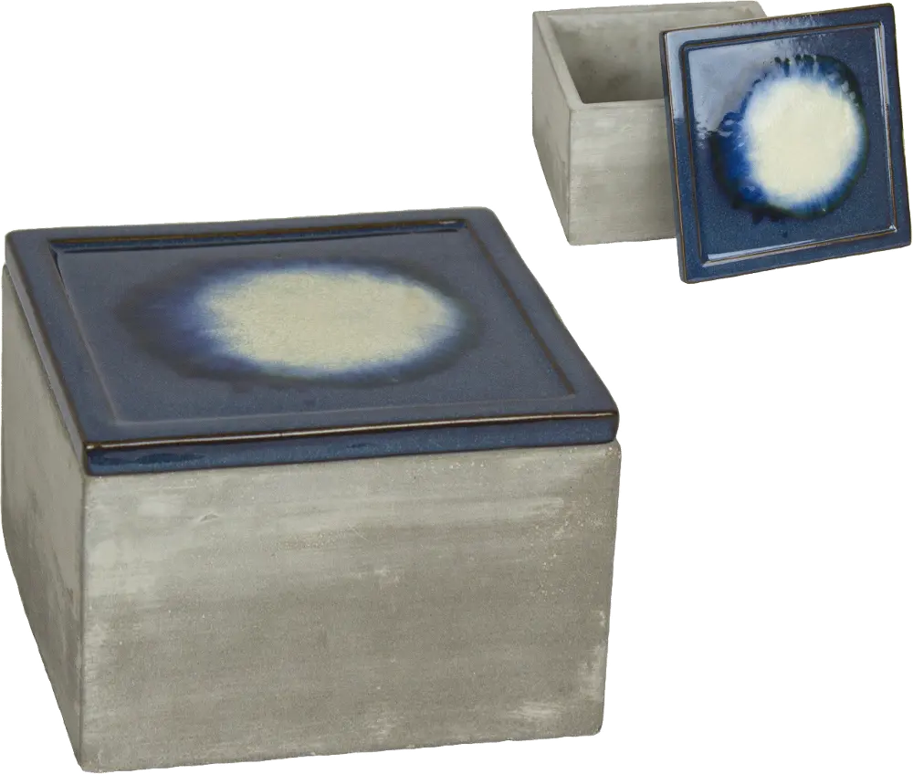 Blue Ceramic Lidded Box-1