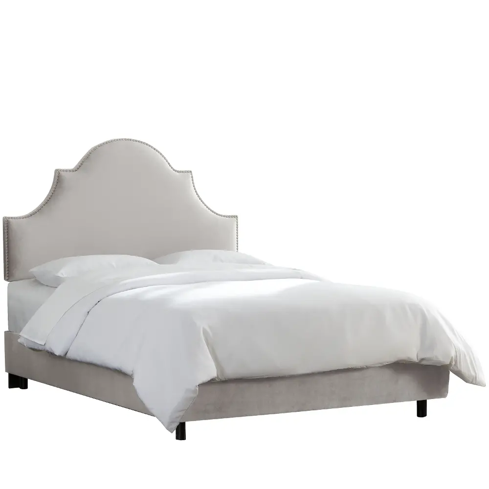 820NBBED-PWMSTDV Mystere Dove High Arch Notched Twin Bed-1