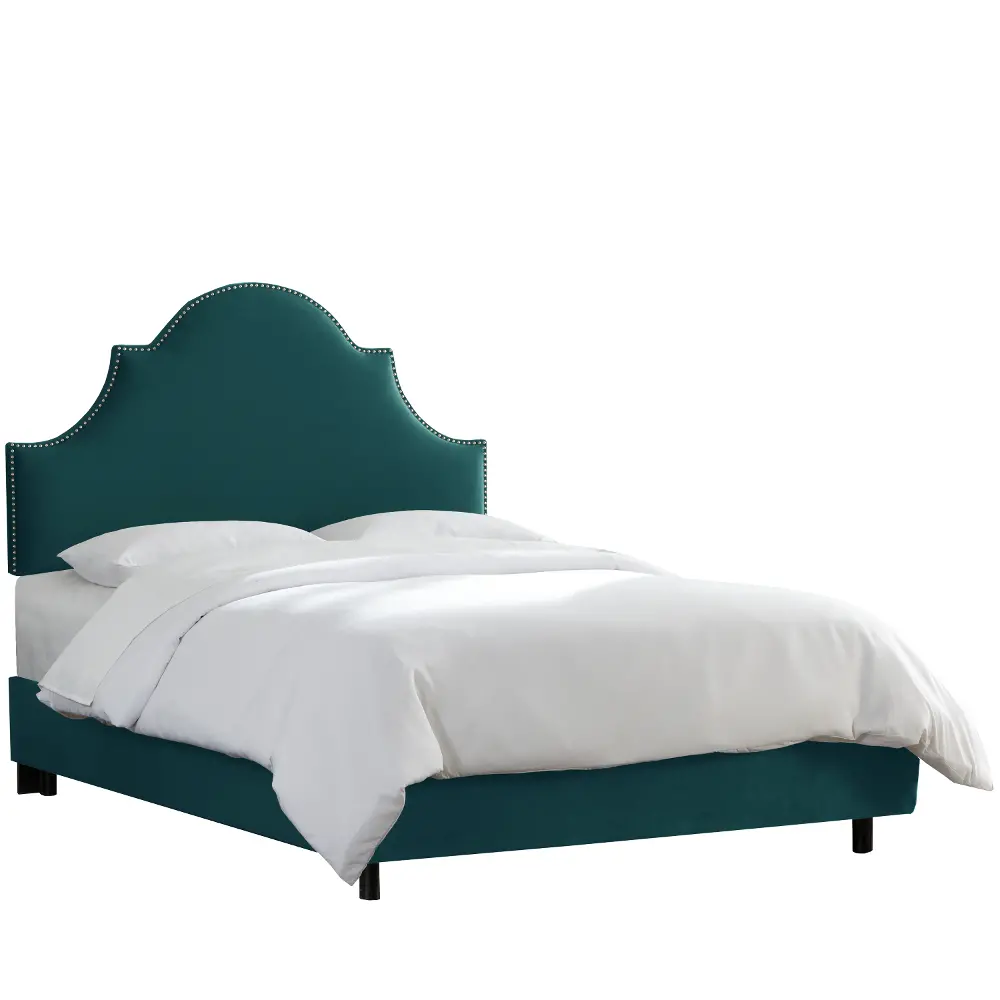 820NBBED-PWMSTPCC Mystere Peacock High Arch Notched Twin Bed-1