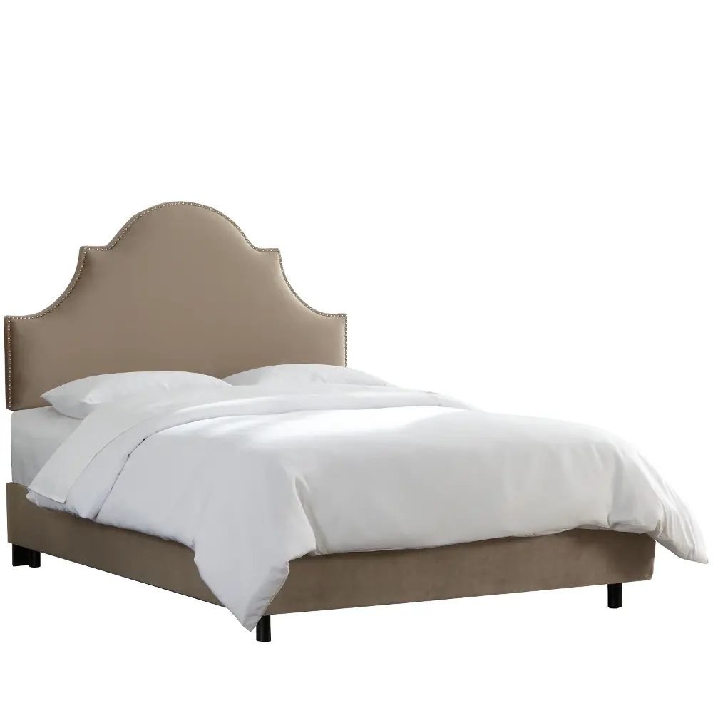 820NBBED-PWMSTMND Mystere Mondo High Arch Notched Twin Bed-1