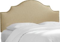 Linen Sandstone Arch Upholstered King Size Headboard | RC Willey ...