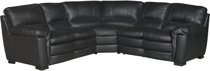 Contemporary Black Leather 3 Piece, Modern Black And White Leather Sectional Sofa