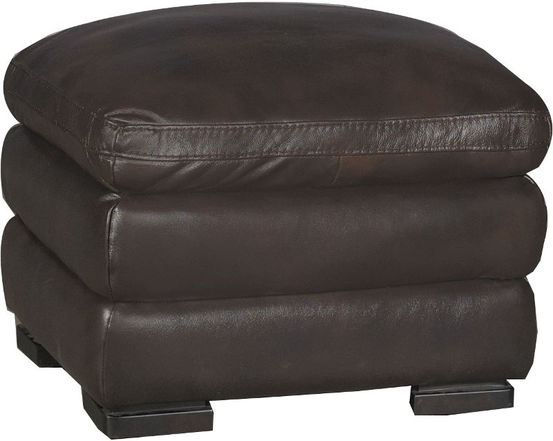 Tanner Casual Contemporary Brown, Small Leather Footstool
