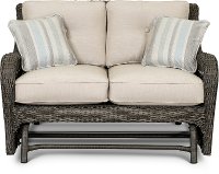 Riviera Wicker Outdoor Patio Loveseat Glider Rc Willey Riviera Wicker Outdoor Patio Loveseat, Wicker Glider Loveseat Outdoor