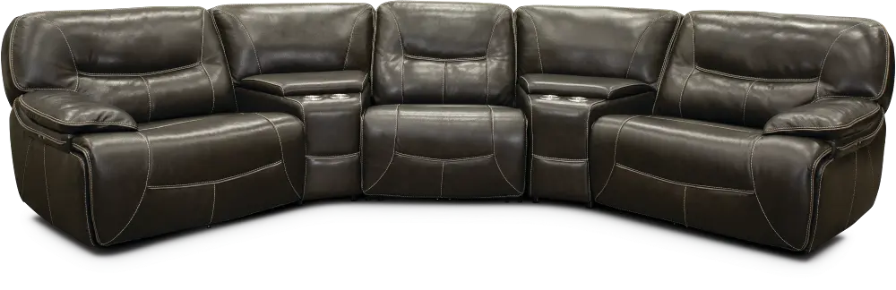 Steel Gray 5 Piece Home Theater Seating - Max-1