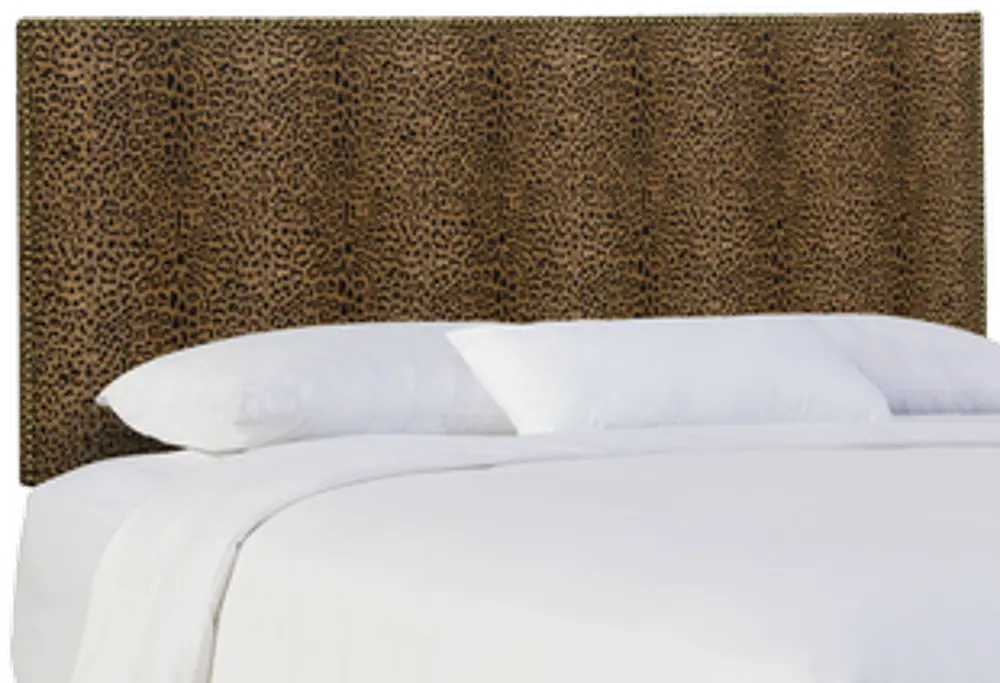 284NB-BRCHTERT Cheetah Upholstered California King Headboard-1