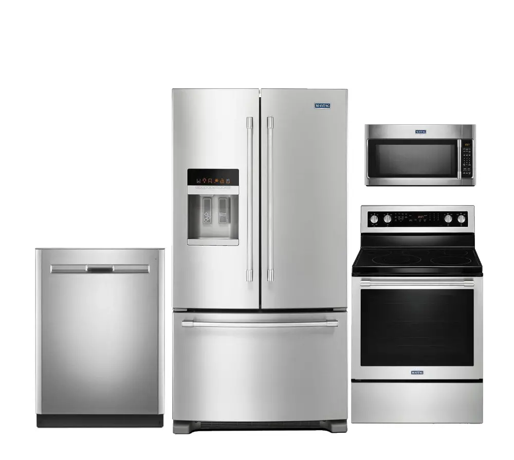 KIT Maytag 4 Piece Kitchen Appliance Package with Electric Range-1