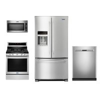 Maytag 4 Piece Stainless Steel Kitchen Appliance Package ...