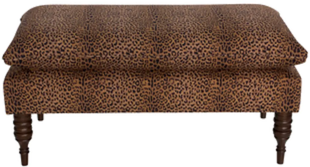 5125CHTERT Cheetah Earth Pillow Top Bench-1