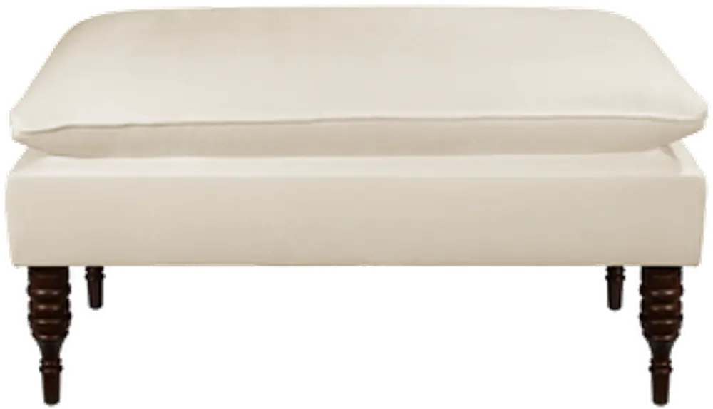 5125RGLANTWHT Regal Antique White Pillow Top Bench -1