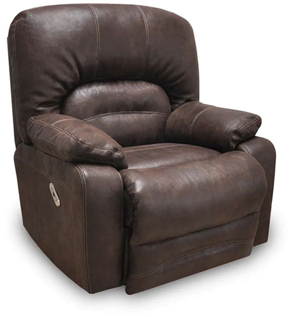 Ford Chocolate Brown Leather-Match Power Rocker Recliner - Legacy-1