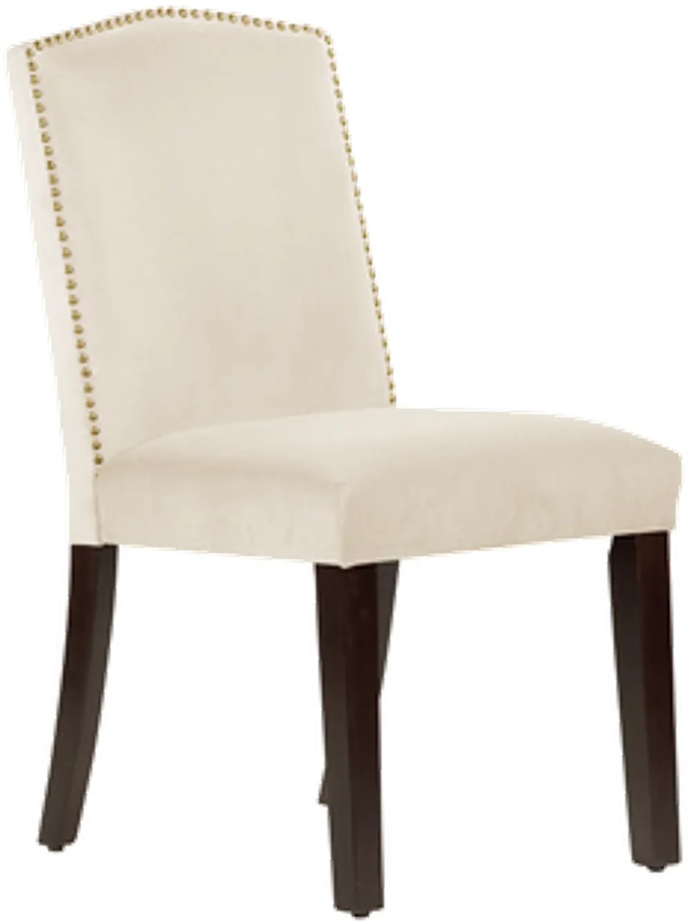 64-6NB-GDRGLANTWHT Antique White Nail Button Dining Chair-1