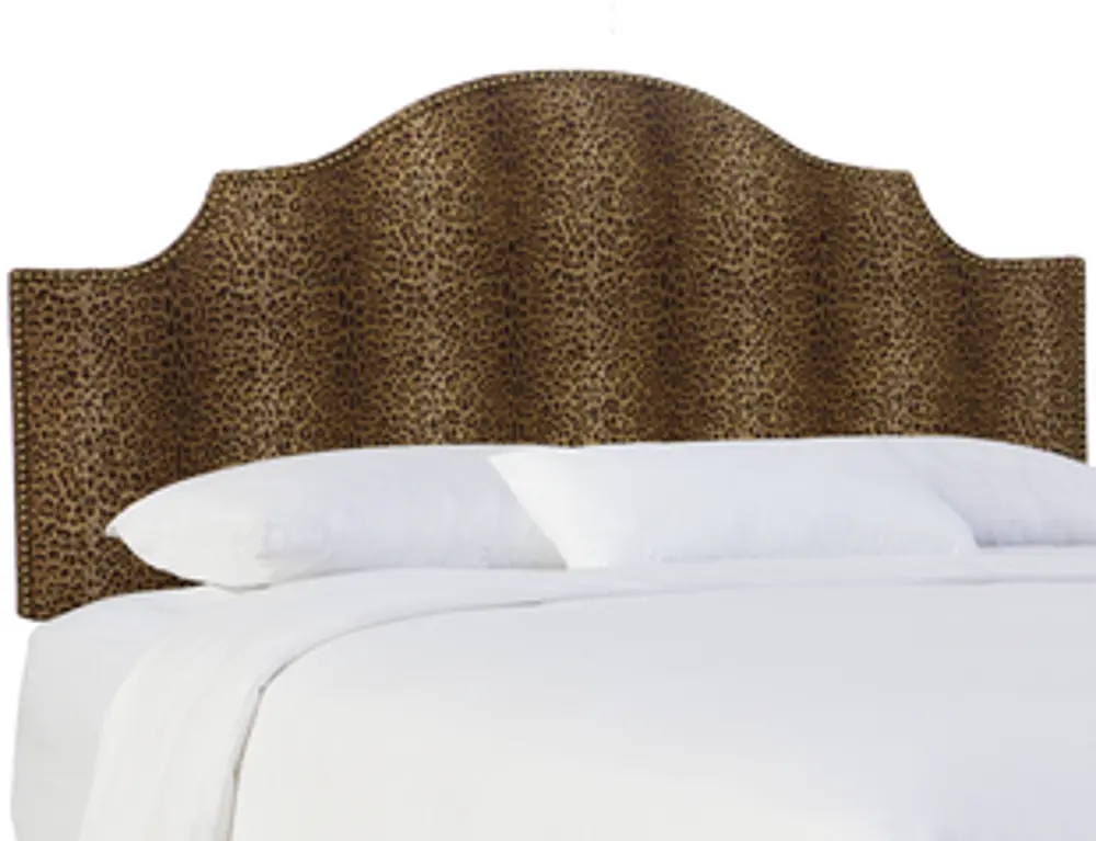 831NB-BRCHTERT Cheetah Arch Full Upholstered Headboard-1