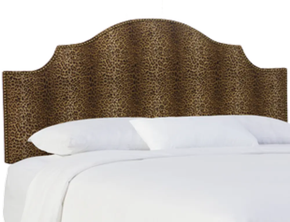 832NB-BRCHTERT Cheetah Arch Queen Upholstered Headboard-1