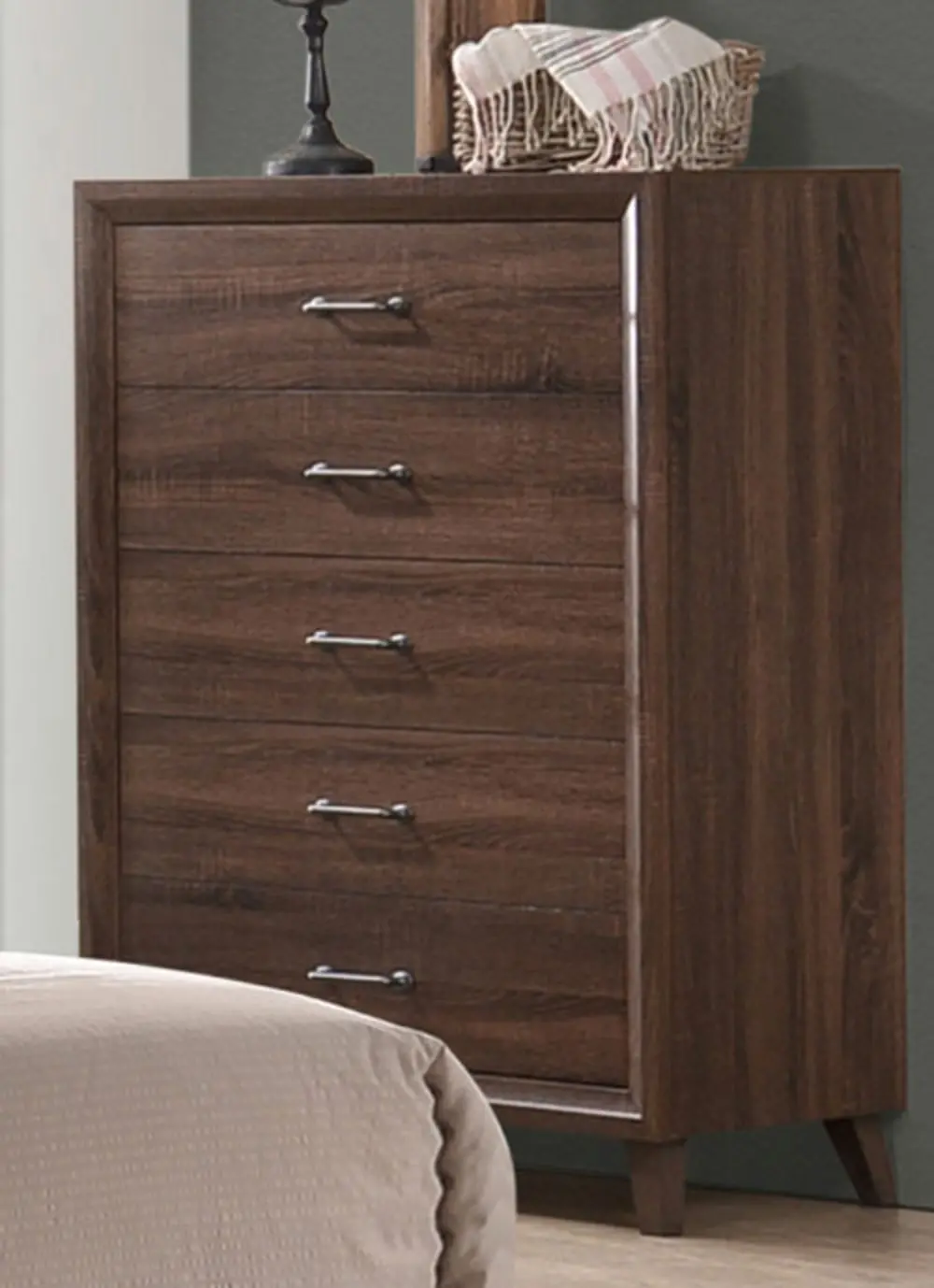 Brown Modern Contemporary Chest of Drawers - Darryl-1