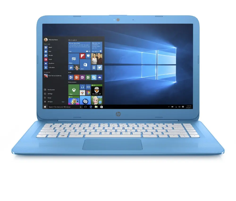 S14-AX010 HP Stream 14 Inch S14-AX010nr Laptop - Aqua Blue-1