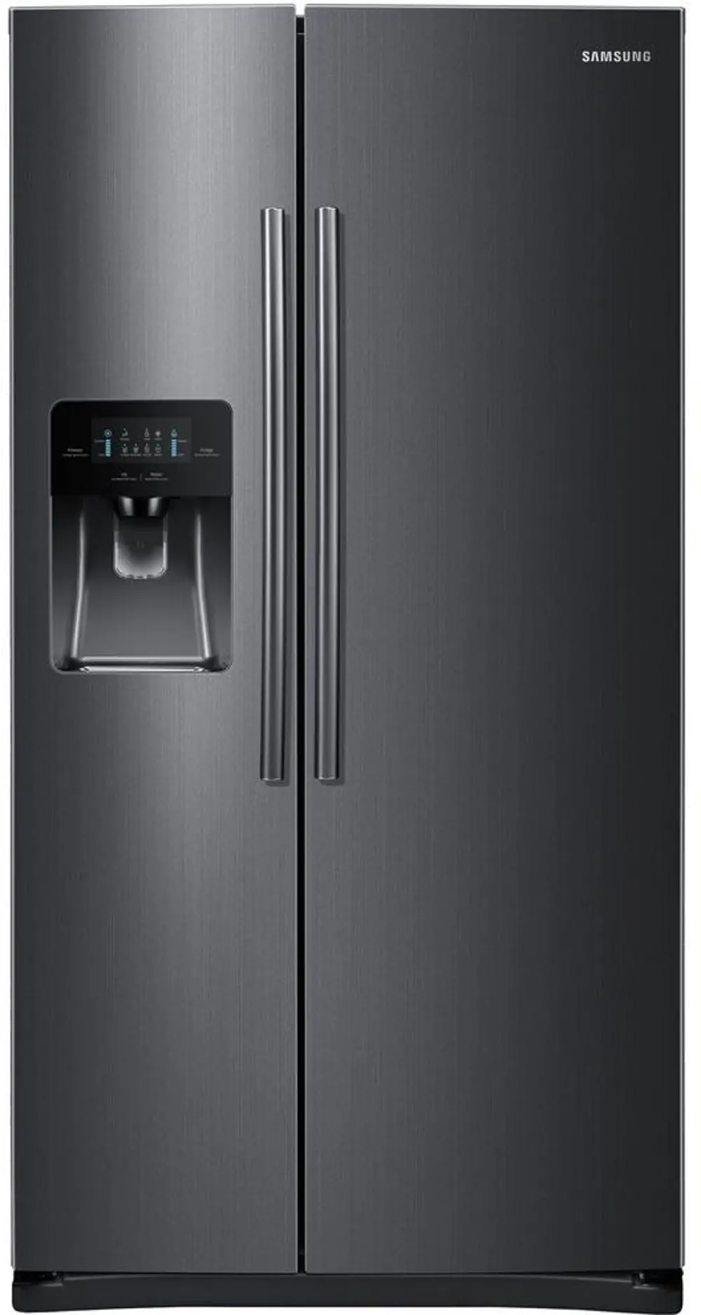 RS25J500DSG Samsung 25 cu. ft. Side-by-Side Refrigerator - 36 Inch Black Stainless Steel-1