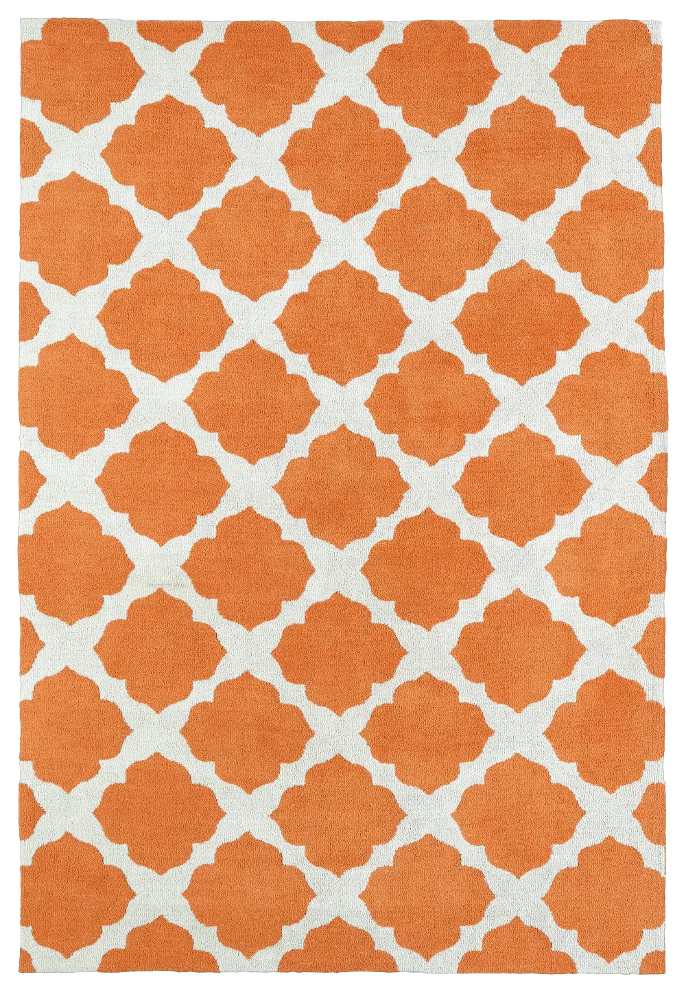 4 x 6 Small Orange and Ivory Area Rug - Lily & Liam-1