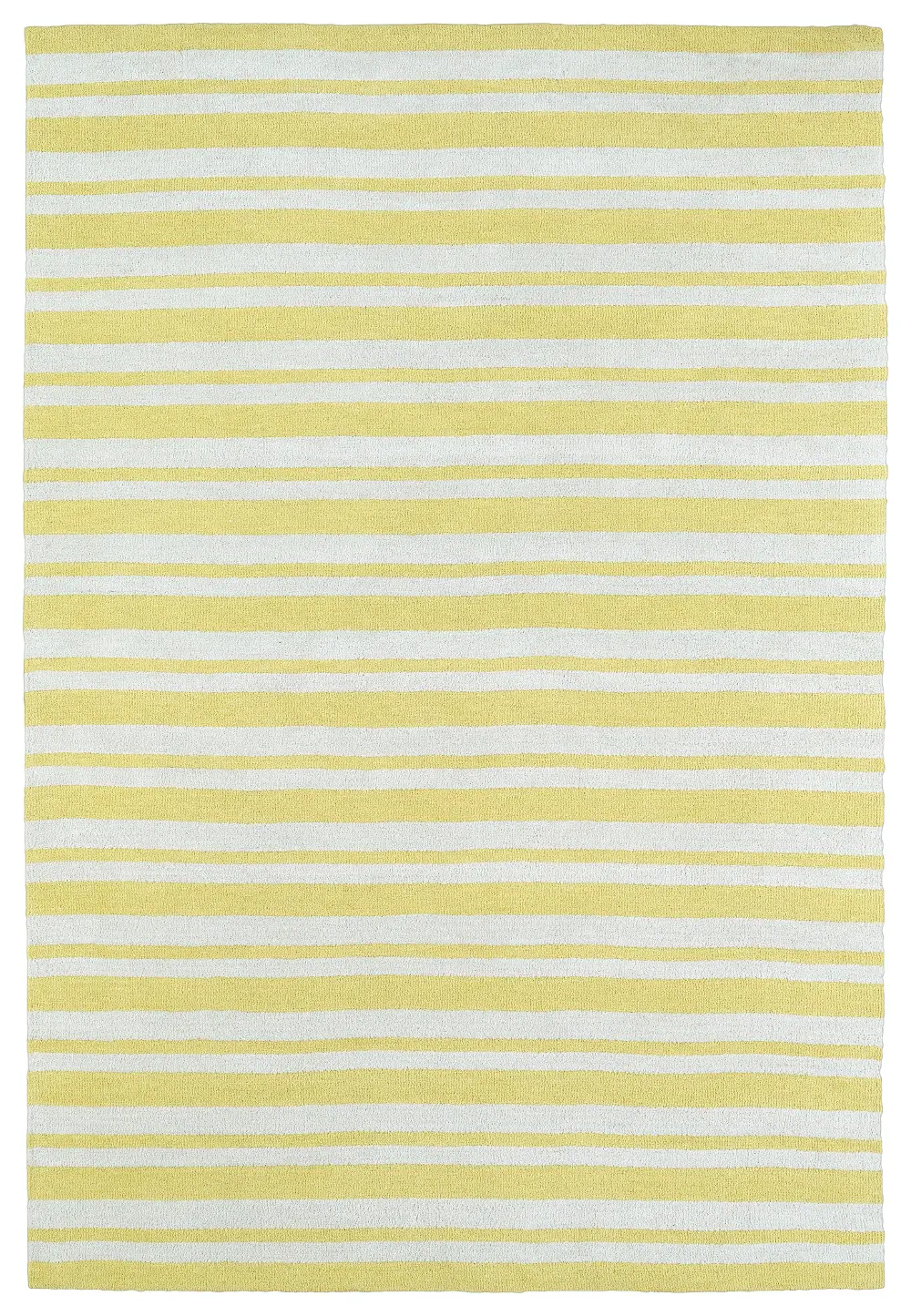 4 x 6 Small Striped Yellow and Ivory Area Rug - Lily & Liam-1