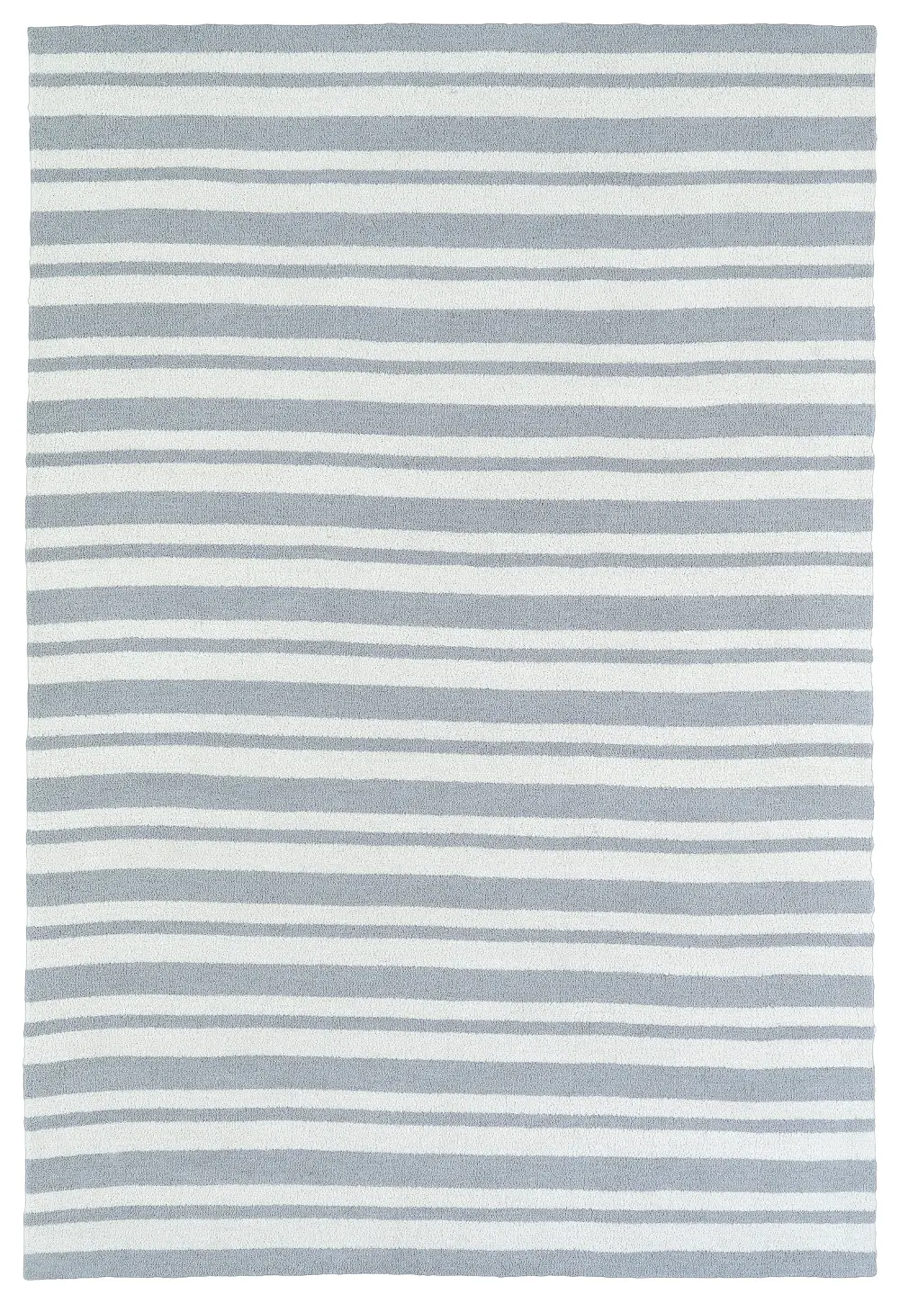4 x 6 Small Striped Gray and Ivory Area Rug - Lily & Liam-1