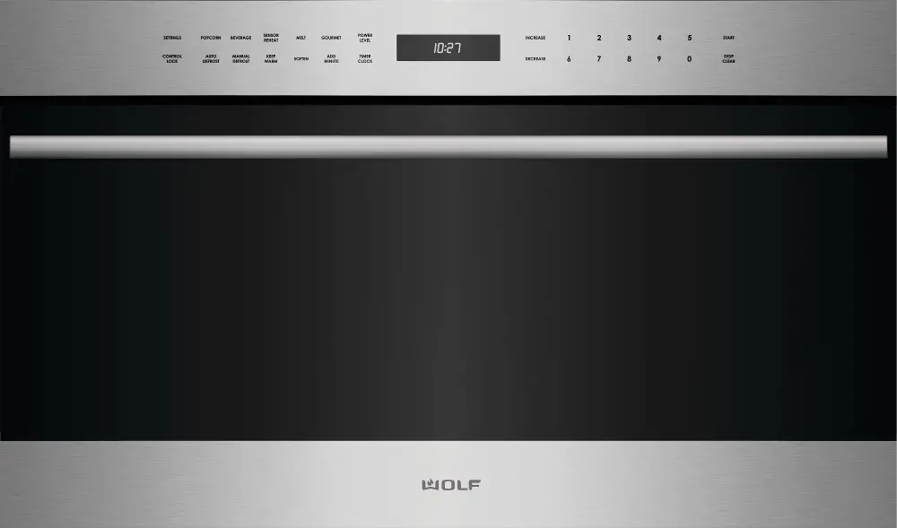 MDD30TE/S/TH Wolf 30 Inch Transitional Drop Down Door Microwave Oven - Stainless Steel-1