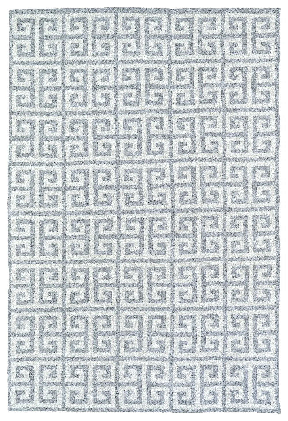 5 x 7 Medium Geometric Gray and Ivory Area Rug - Lily & Liam-1