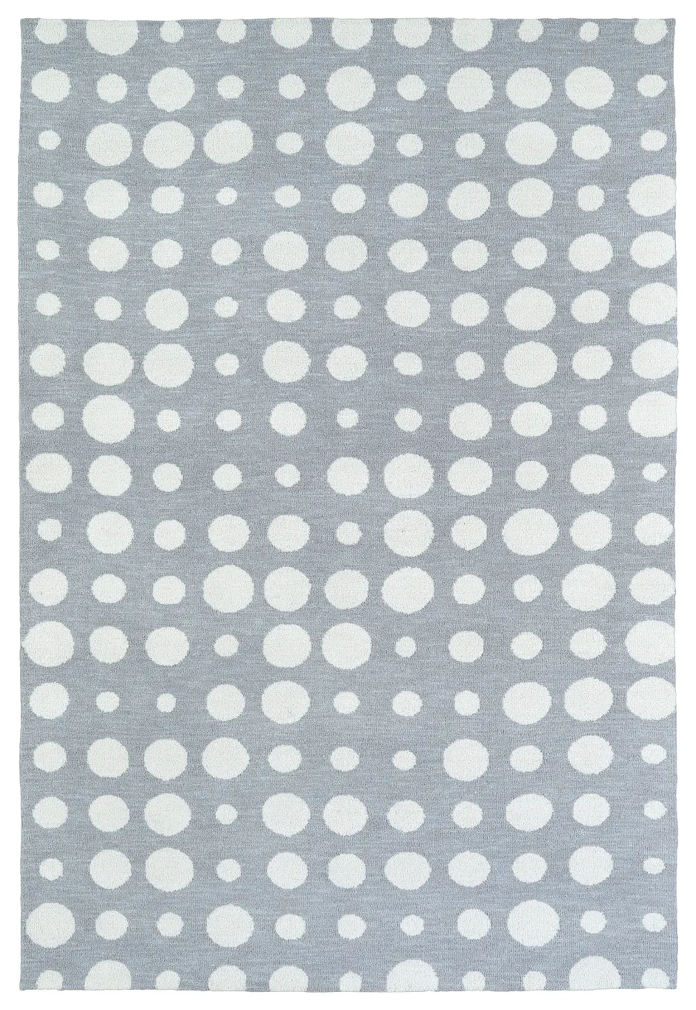 5 x 7 Medium Dotted Gray and Ivory Area Rug - Lily & Liam-1