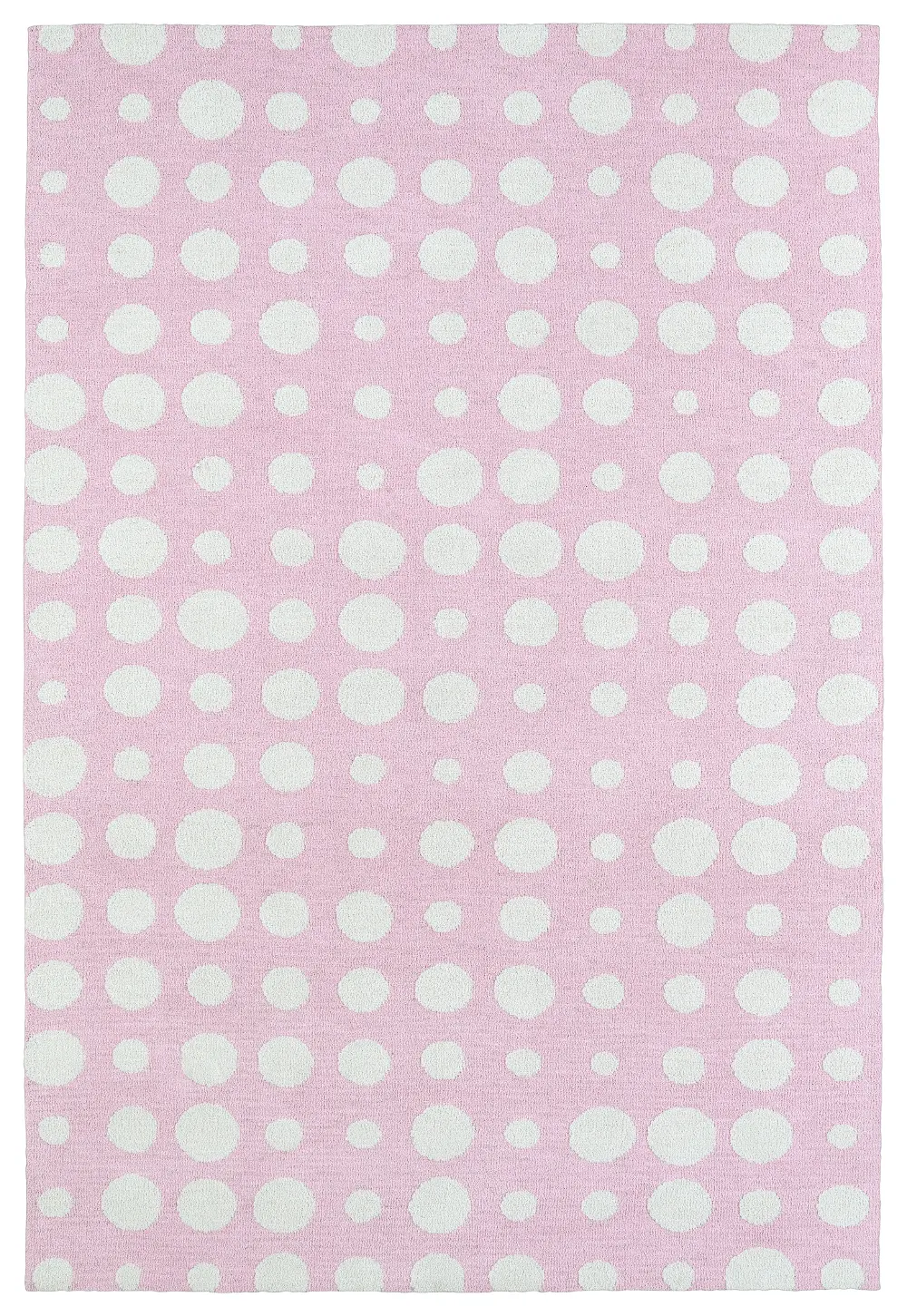 5 x 7 Medium Dotted Pink and Ivory Area Rug - Lily & Liam-1