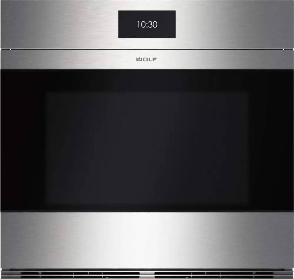 SO30CM/S Wolf 30 Inch Contemporary Single Wall Oven - M Series, Stainless Steel-1