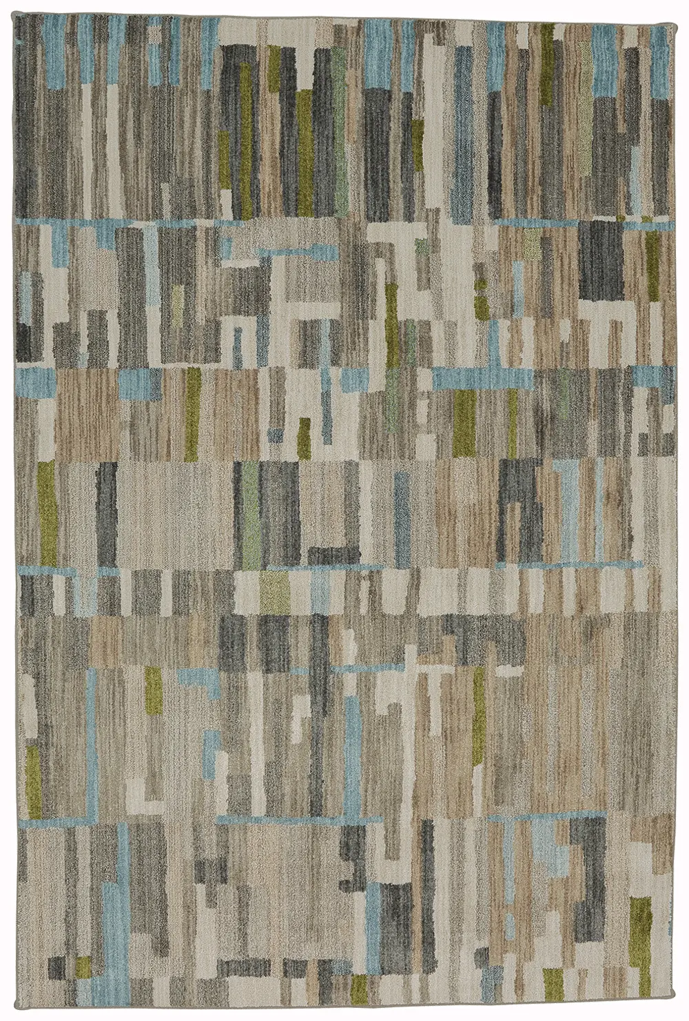 91017-50137/5X8/MUSE 5 x 8 Medium Brown, Gray, Green, and Blue Rug - Muse-1