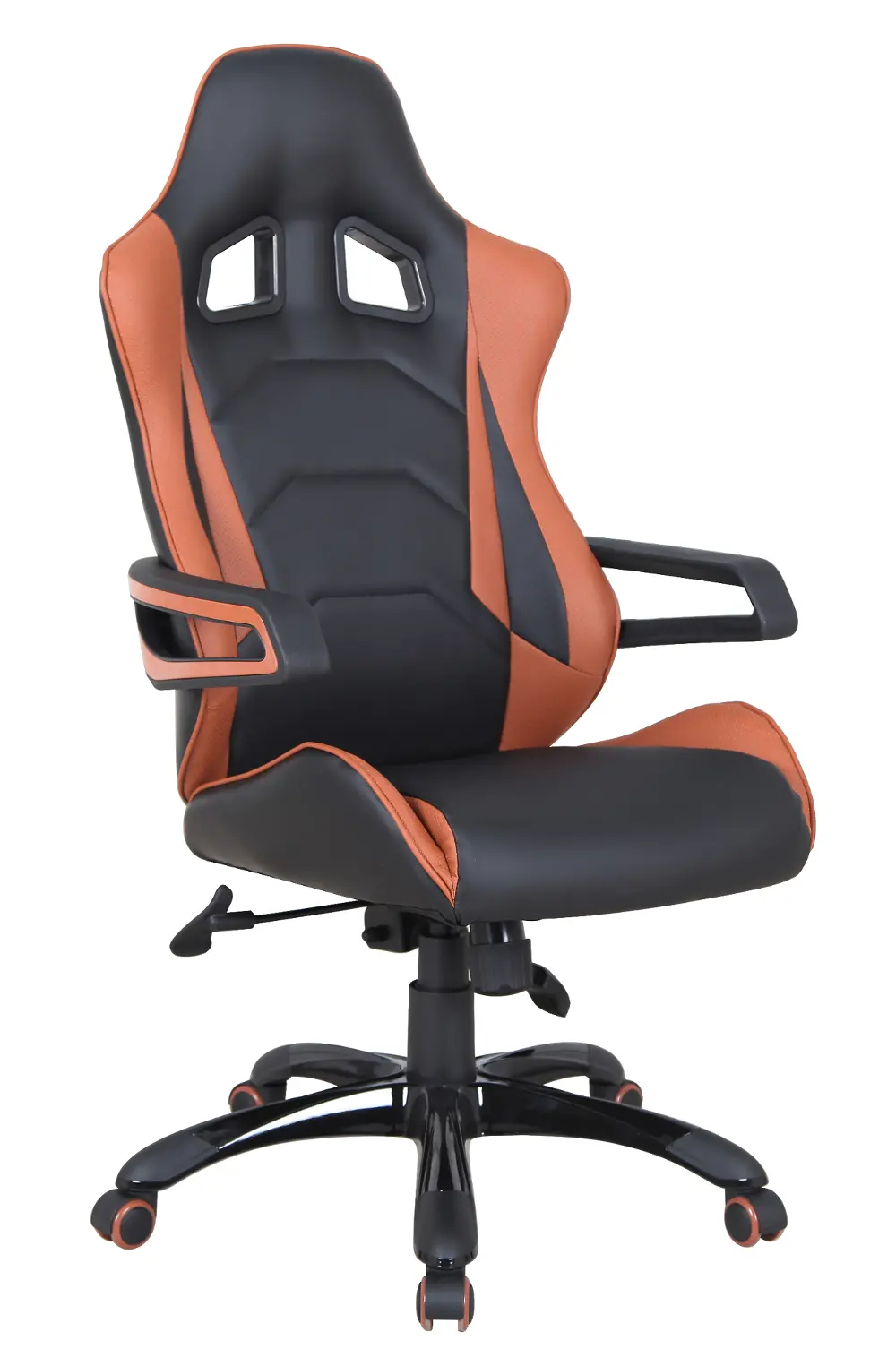 97917 Christopher Office Chair in Black, Sienna Brown-1