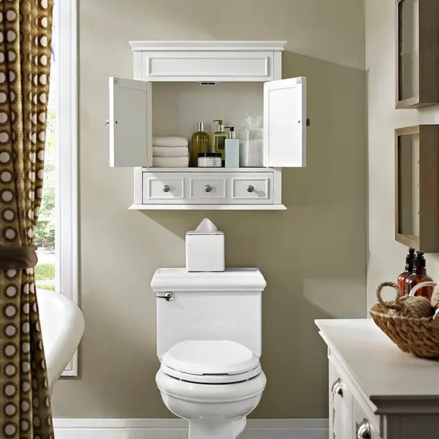 Photos - Dresser / Chests of Drawers Crosley Lydia Cream Bathroom Wall Cabinet CF7004-WH 