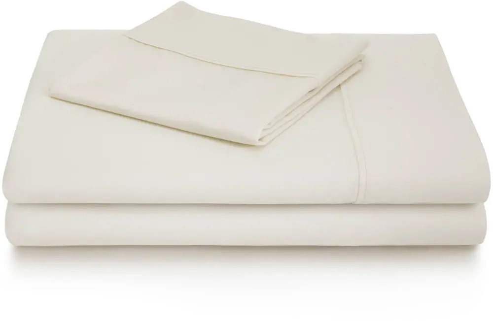 Ivory Cotton Blend King Size Sheet Set-1