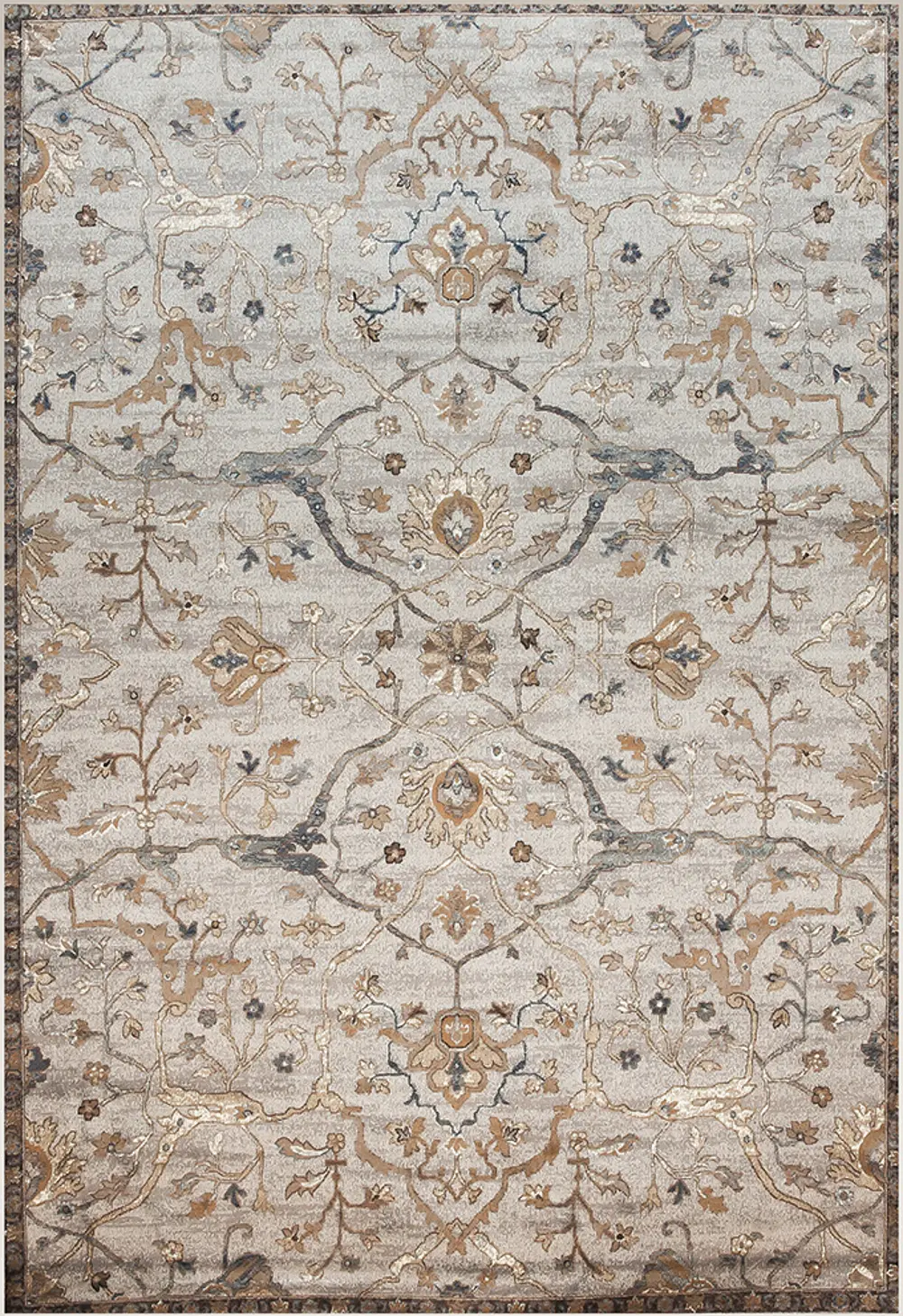 Sonoma 8 x 11 Traditional Ivory and Blue Rug-1